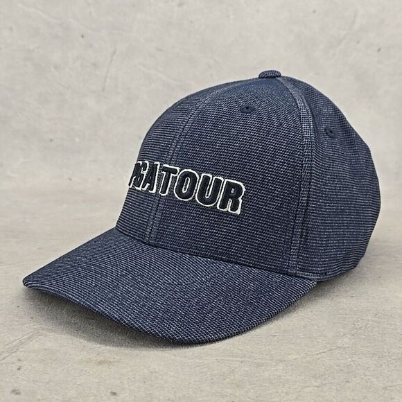 PGA‎ Tour Pro Series Script Logo Adjustable Strap Golf Hat Blue One Size Cap - Picture 2 of 12